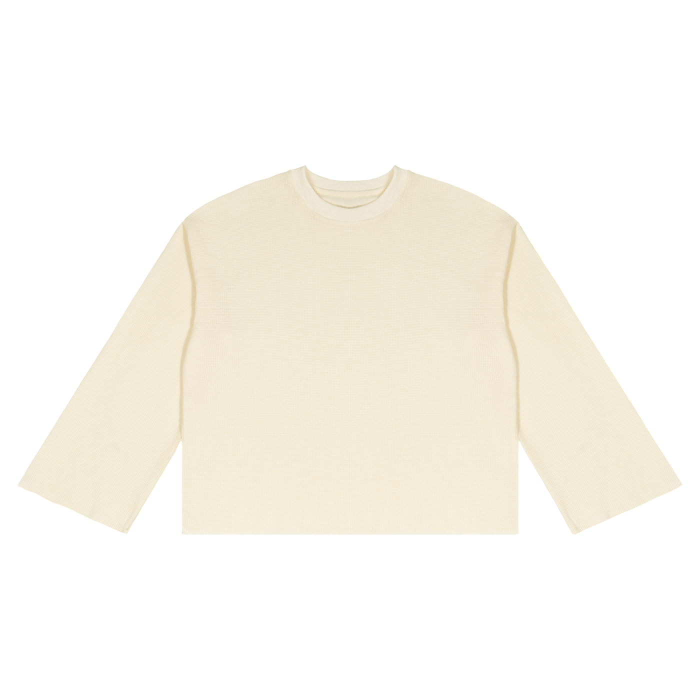 Waffle Raw-Edge Tee — 220 GSM