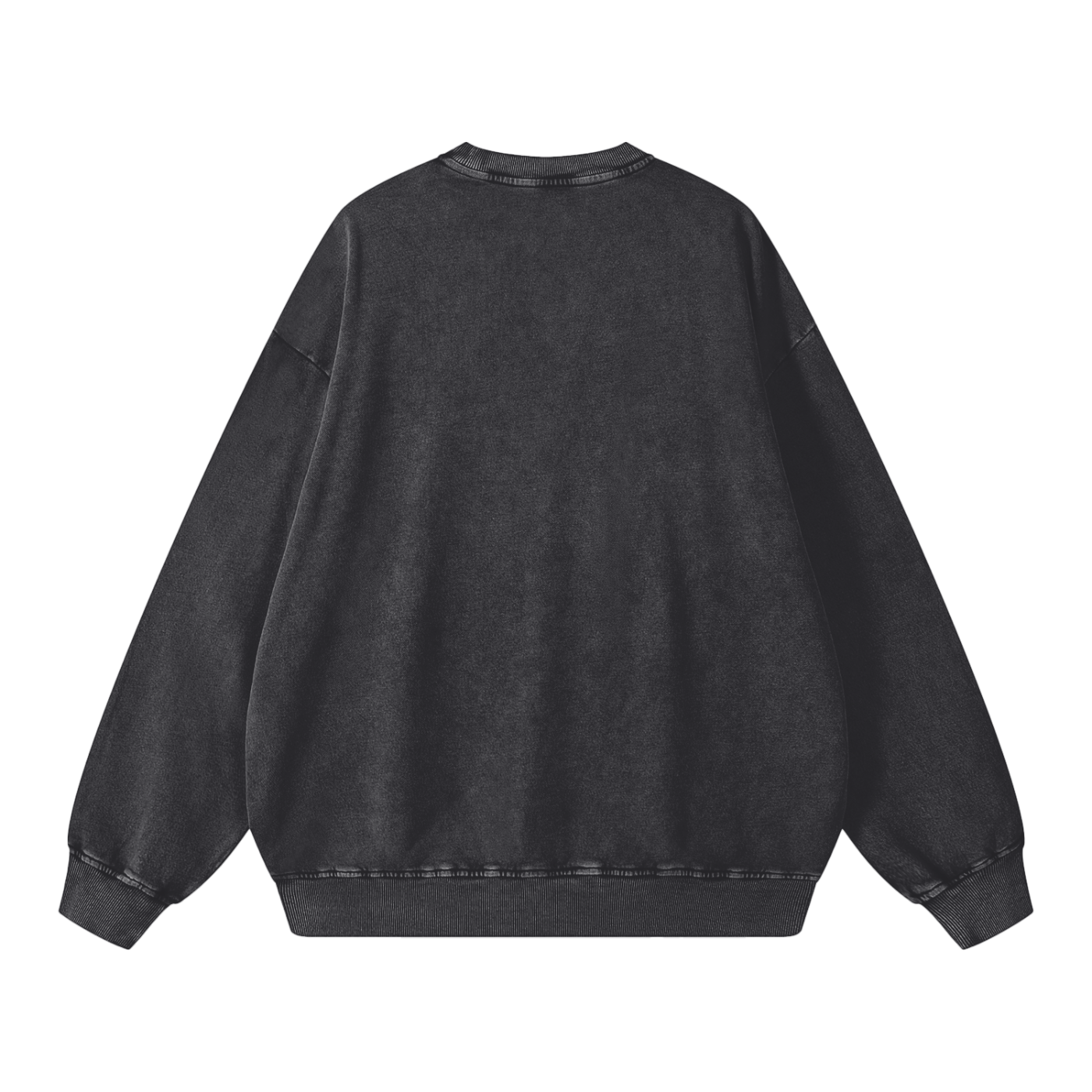Snow-Washed Oversized Crewneck — 360 GSM