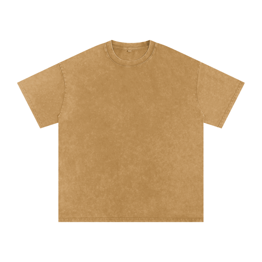Snow-Washed Oversized Tee — 250 GSM