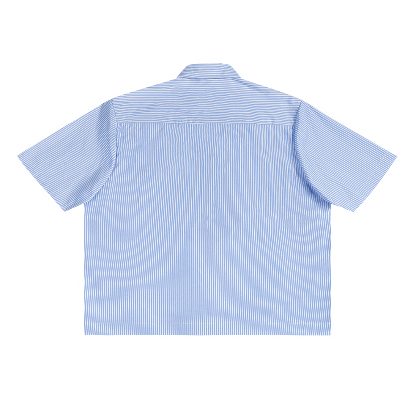 Vertical-Stripe Boxy Shirt — 100 GSM