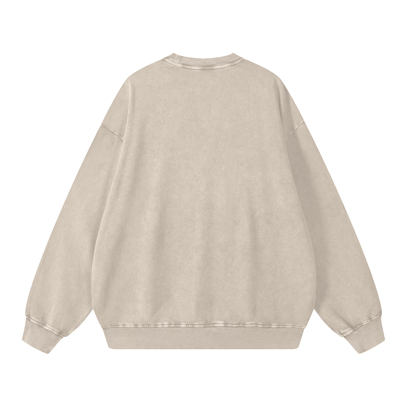Snow-Washed Oversized Crewneck — 360 GSM