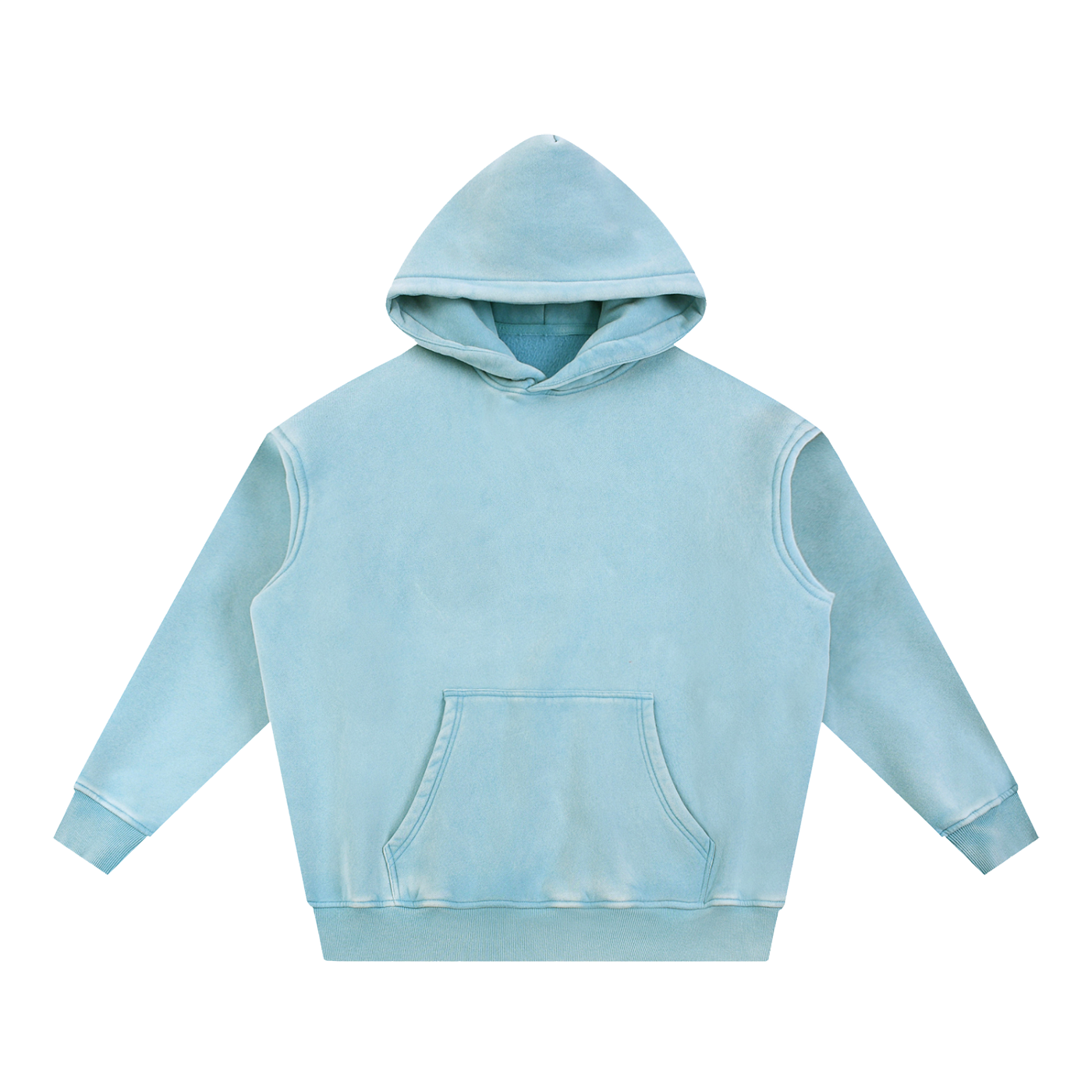 Snow-Wash Oversized Fleece Hoodie — 355 GSM