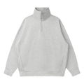 Quarter-Zip Drop-Shoulder Crewneck — 320 GSM