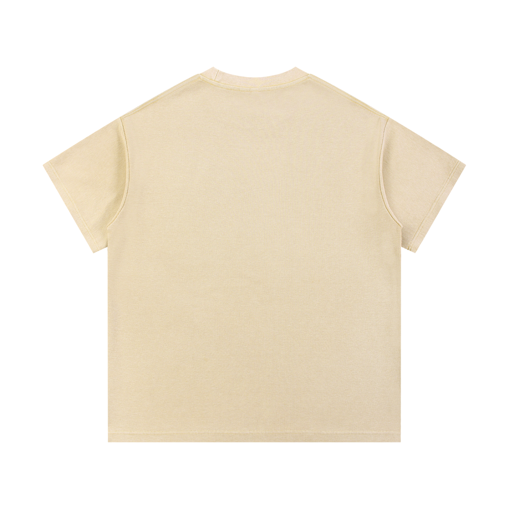 Mineral-Wash Waffle Tee — 340 GSM