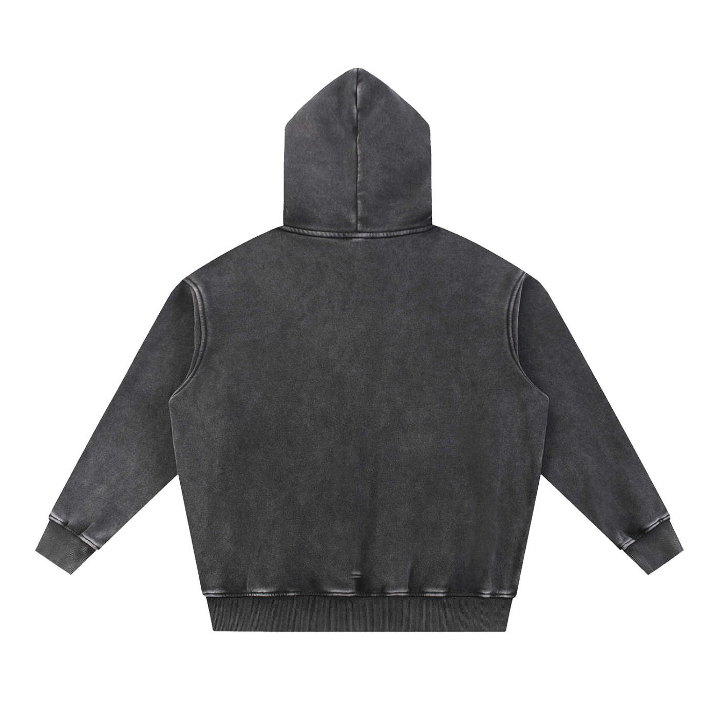 Snow-Wash Oversized Fleece Hoodie — 355 GSM