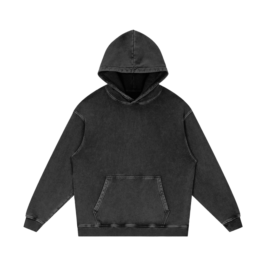 Snow-Washed Heavyweight Hoodie — 420 GSM by THR3ADS