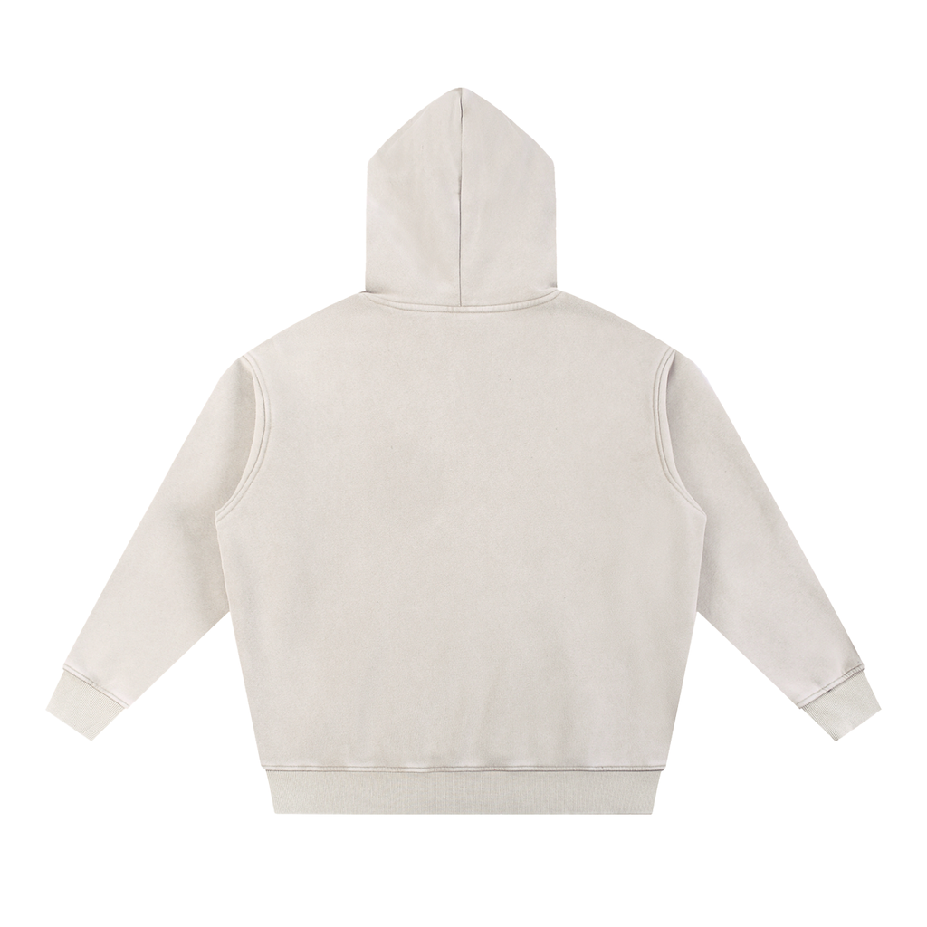 Snow-Wash Oversized Fleece Hoodie — 355 GSM