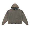 Vintage Frayed-Hem Hoodie — 340 GSM