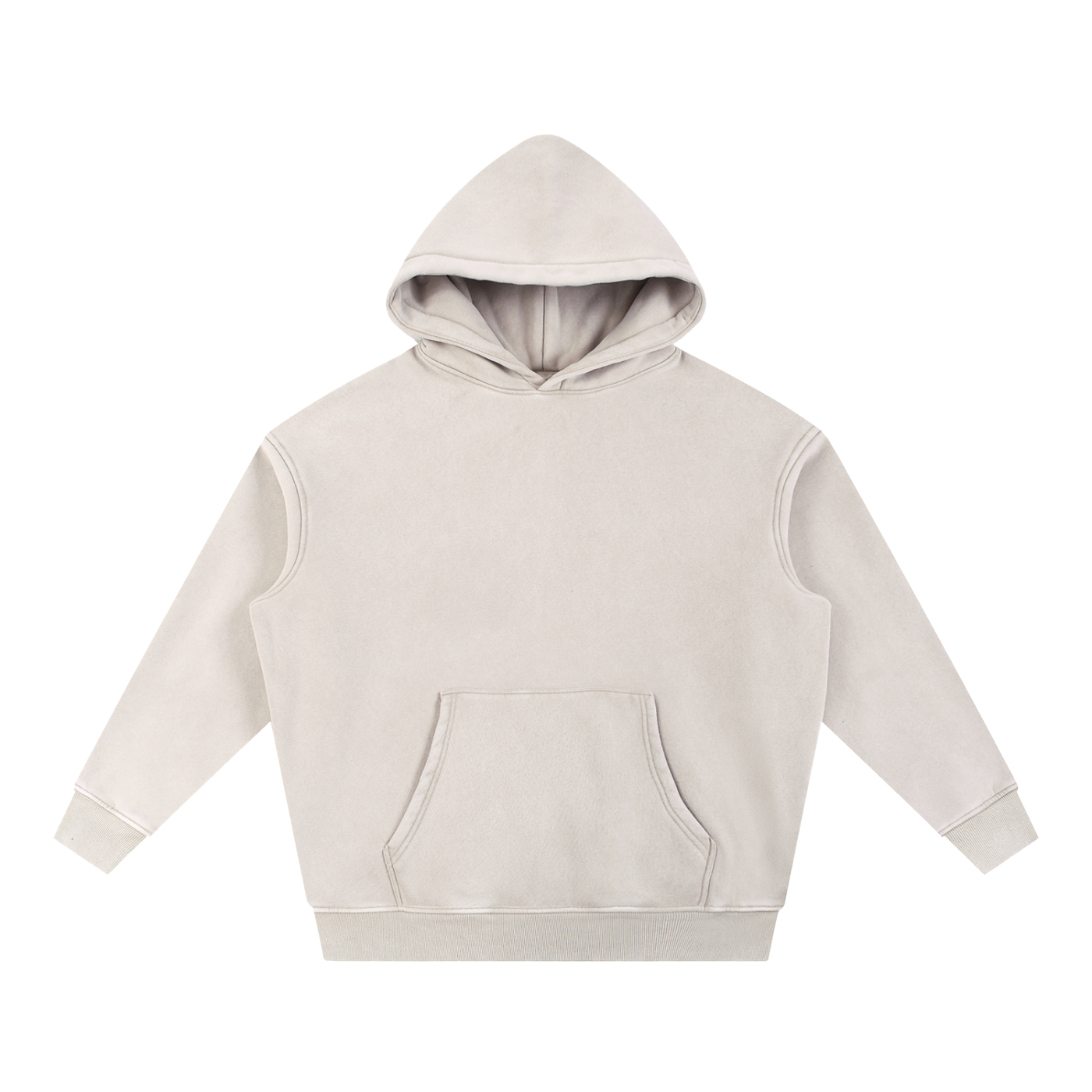 Snow-Wash Oversized Fleece Hoodie — 355 GSM