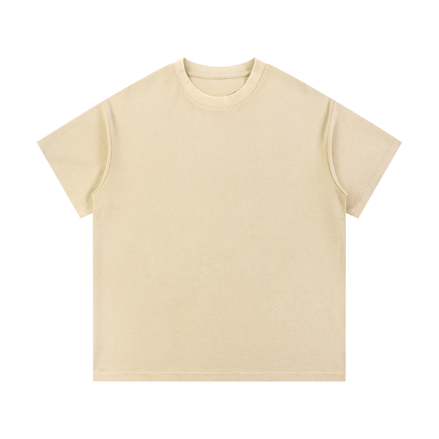 Mineral-Wash Waffle Tee — 340 GSM