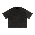 Textured Waffle-Wash Boxy Tee — 250 GSM by THR3ADS