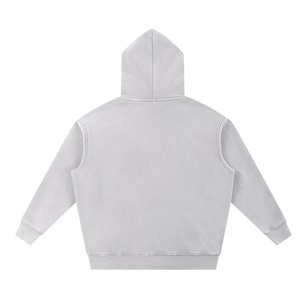 Snow-Wash Oversized Fleece Hoodie — 355 GSM