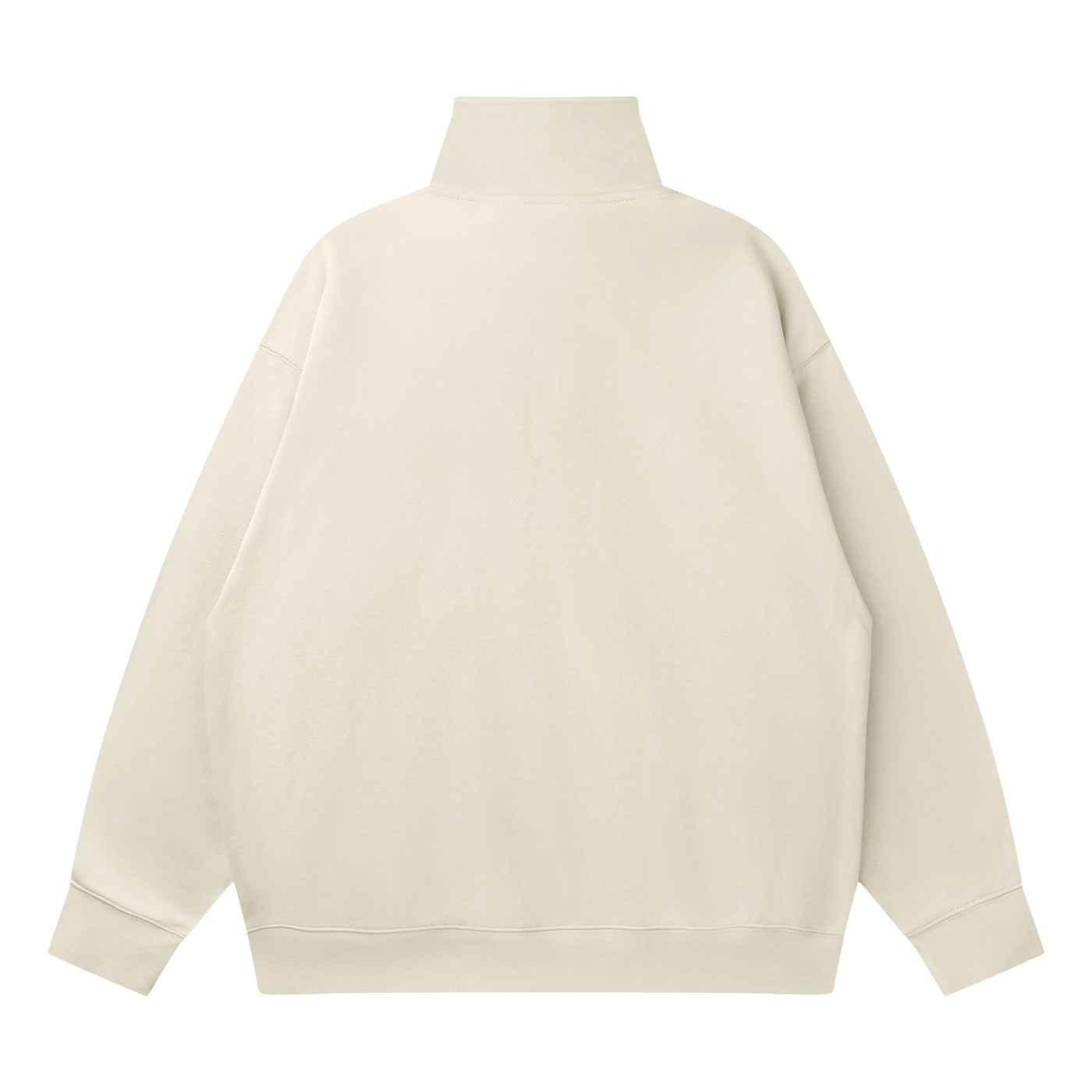Quarter-Zip Drop-Shoulder Crewneck — 320 GSM