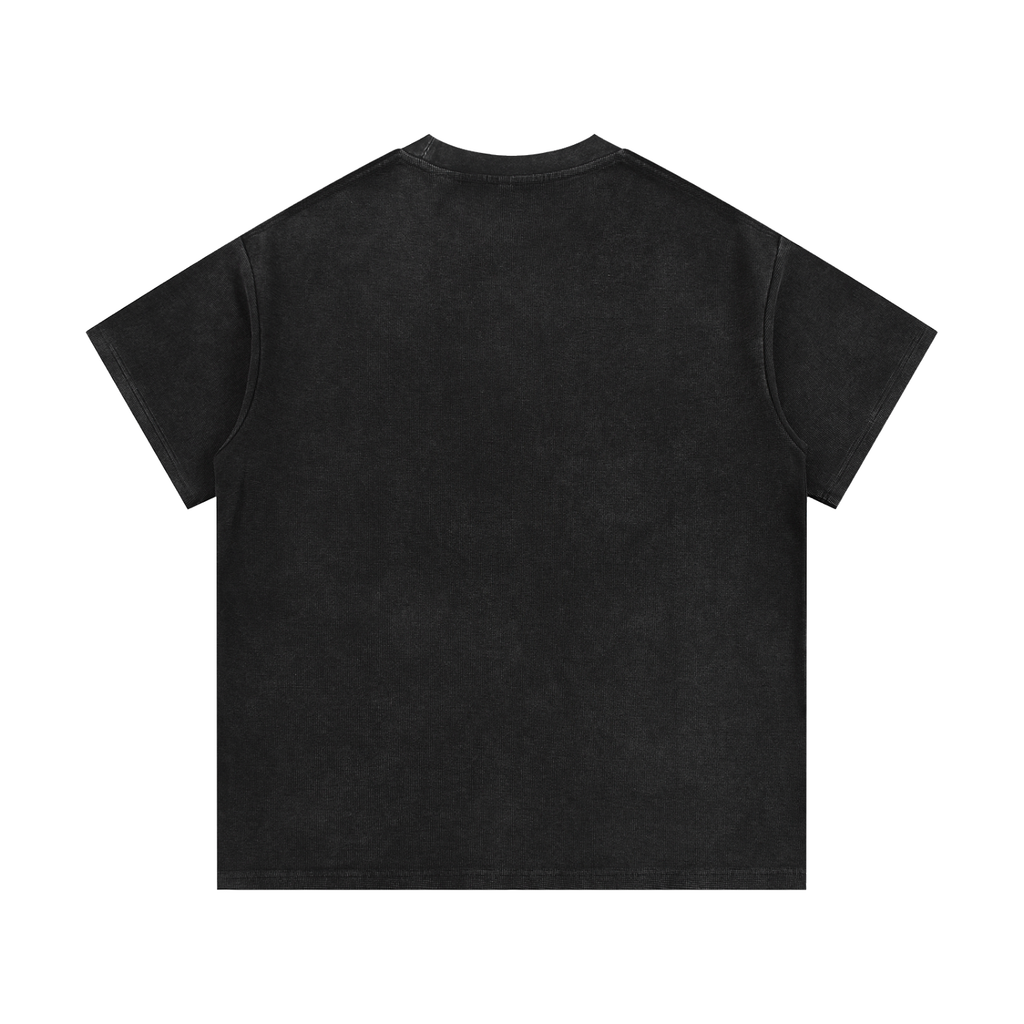 Mineral-Wash Waffle Tee — 340 GSM