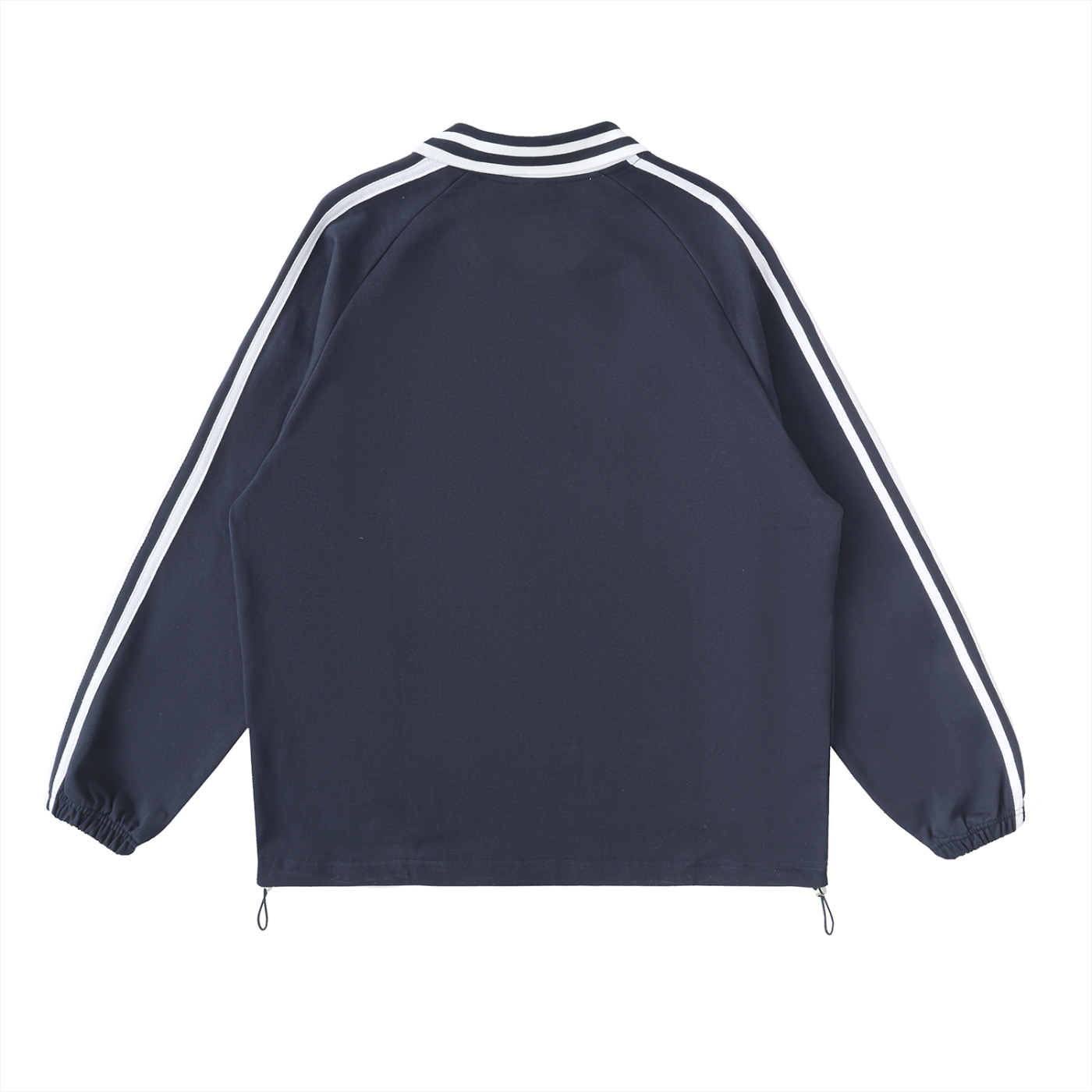 Contrast-Stripe Collar Sweatshirt — 380 GSM