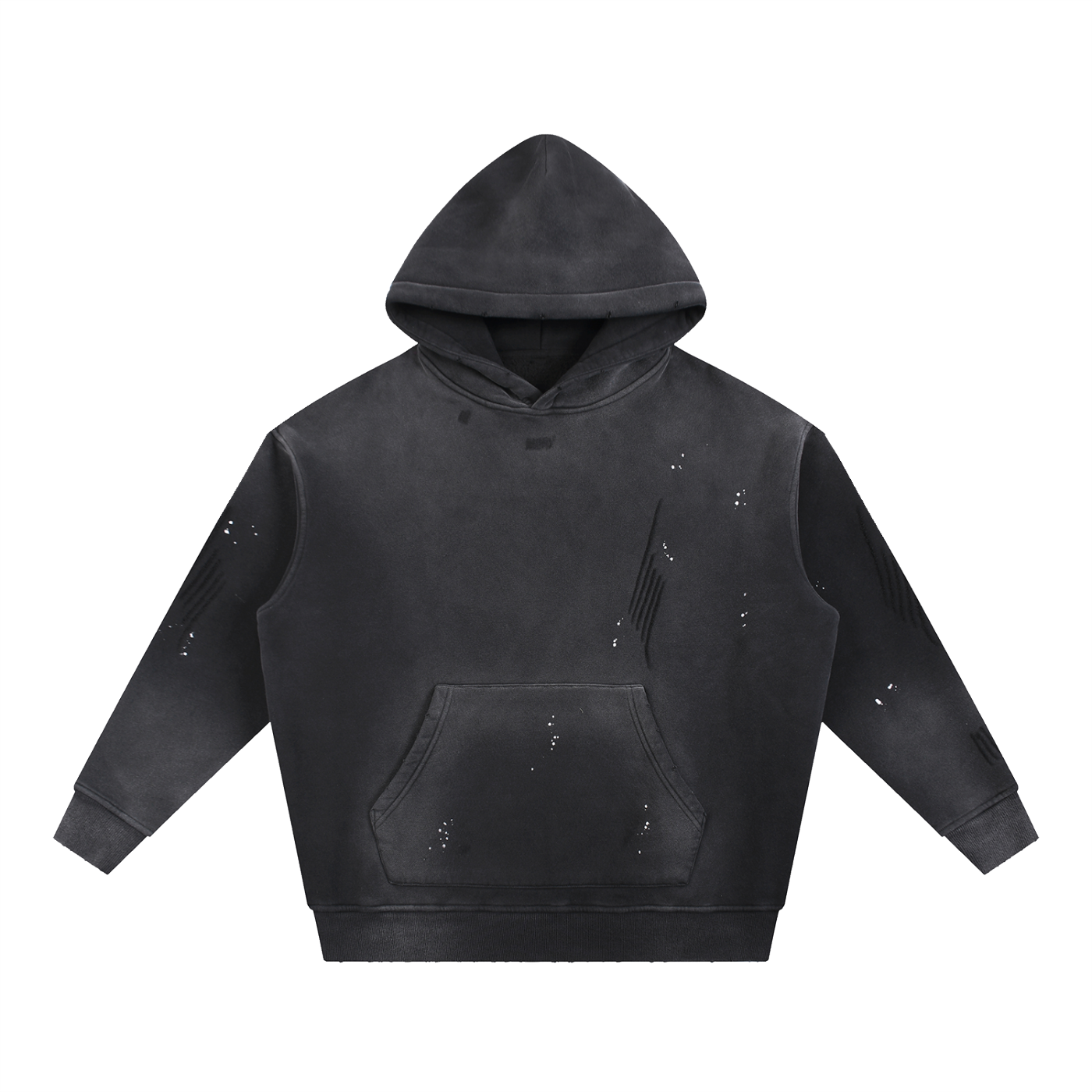 Vintage Frayed Fleece Hoodie — 360 GSM