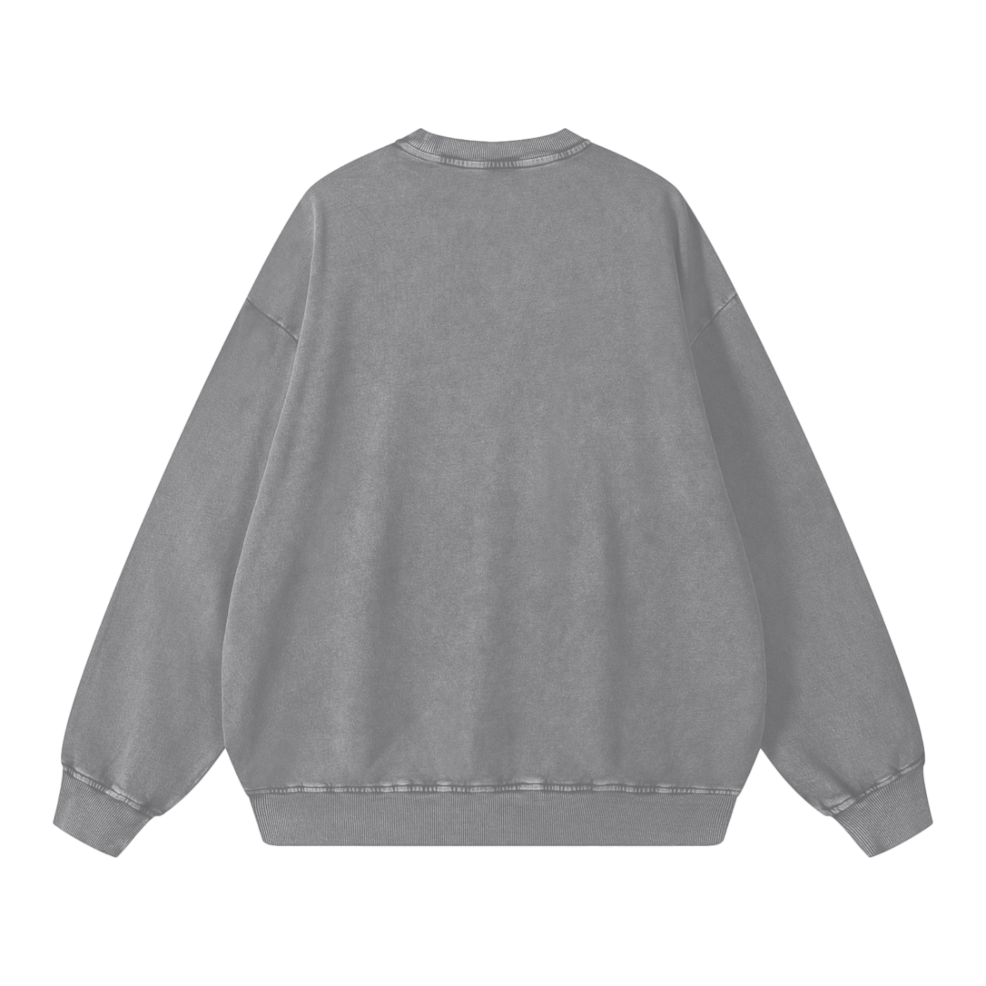 Snow-Washed Oversized Crewneck — 360 GSM