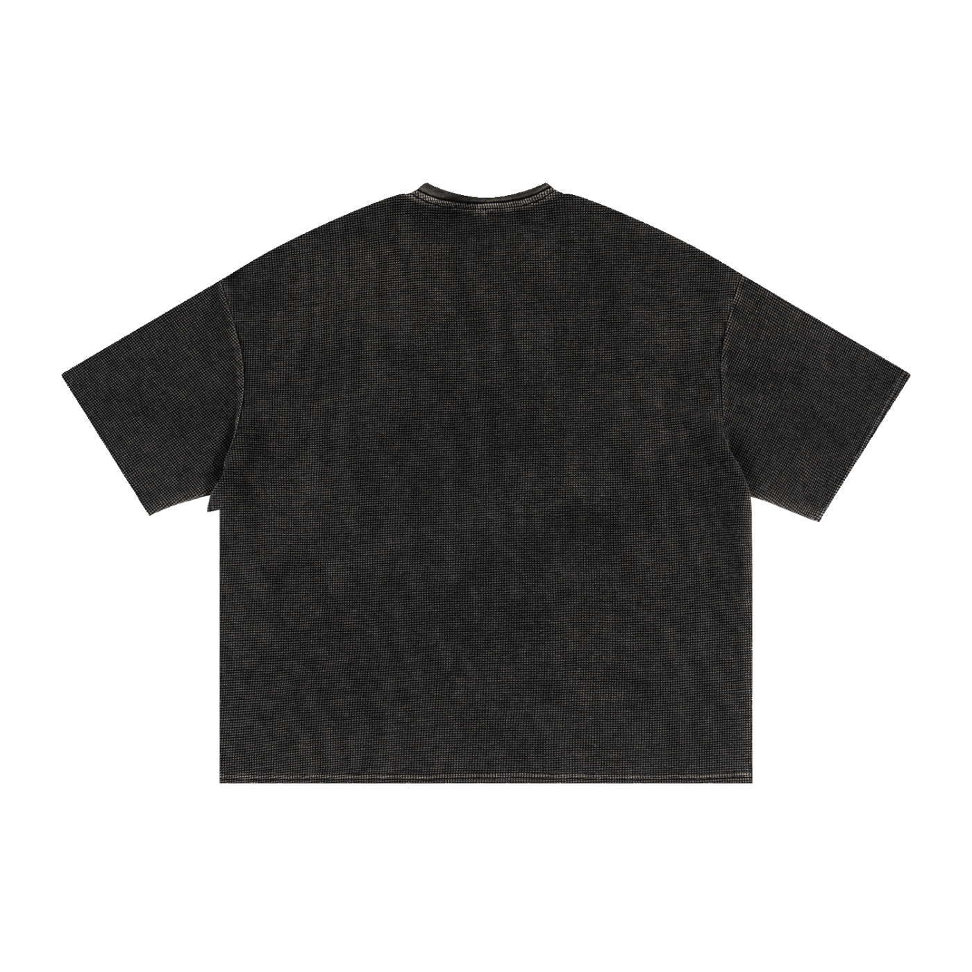 Textured Waffle-Wash Boxy Tee — 250 GSM