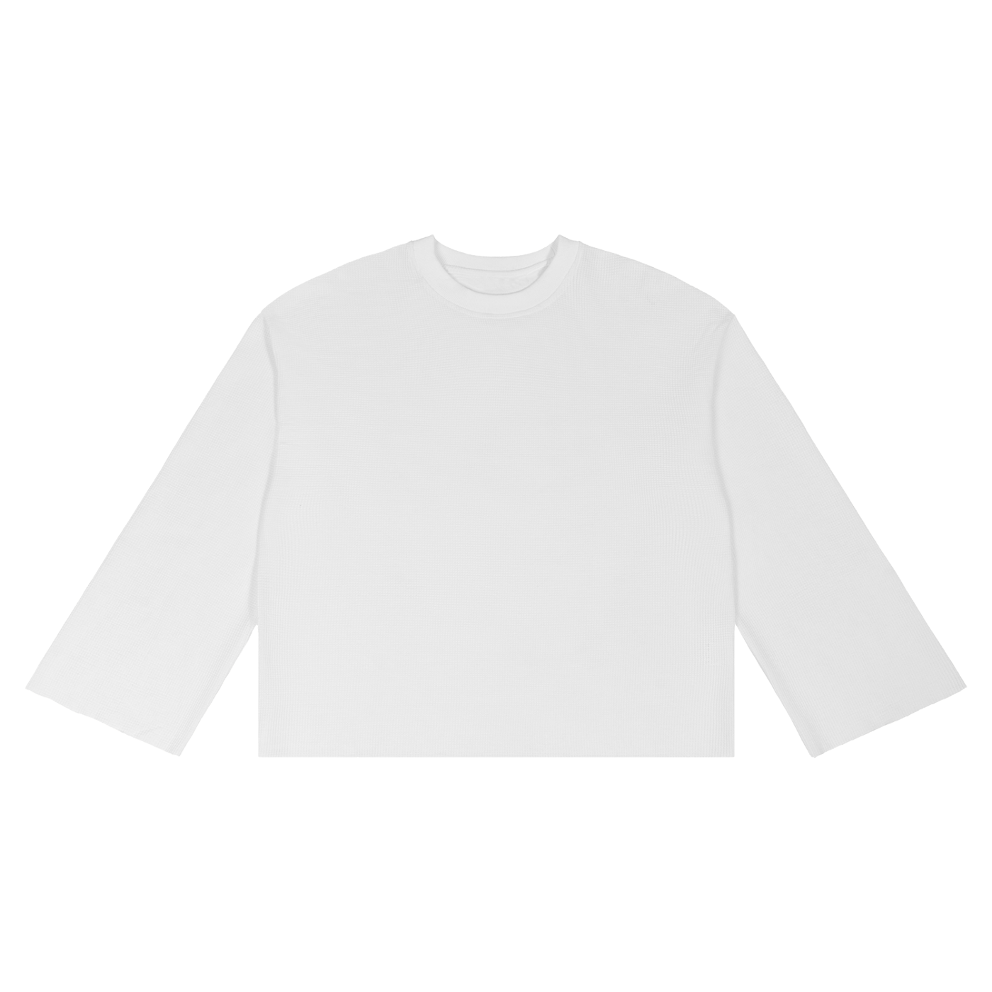 Waffle Raw-Edge Tee — 220 GSM