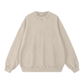Snow-Washed Oversized Crewneck — 360 GSM