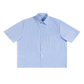 Vertical-Stripe Boxy Shirt — 100 GSM