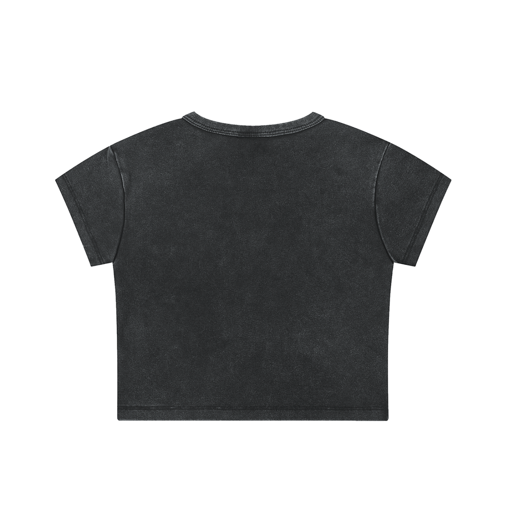 Women's Snow-Washed Crop Tee — 235 GSM