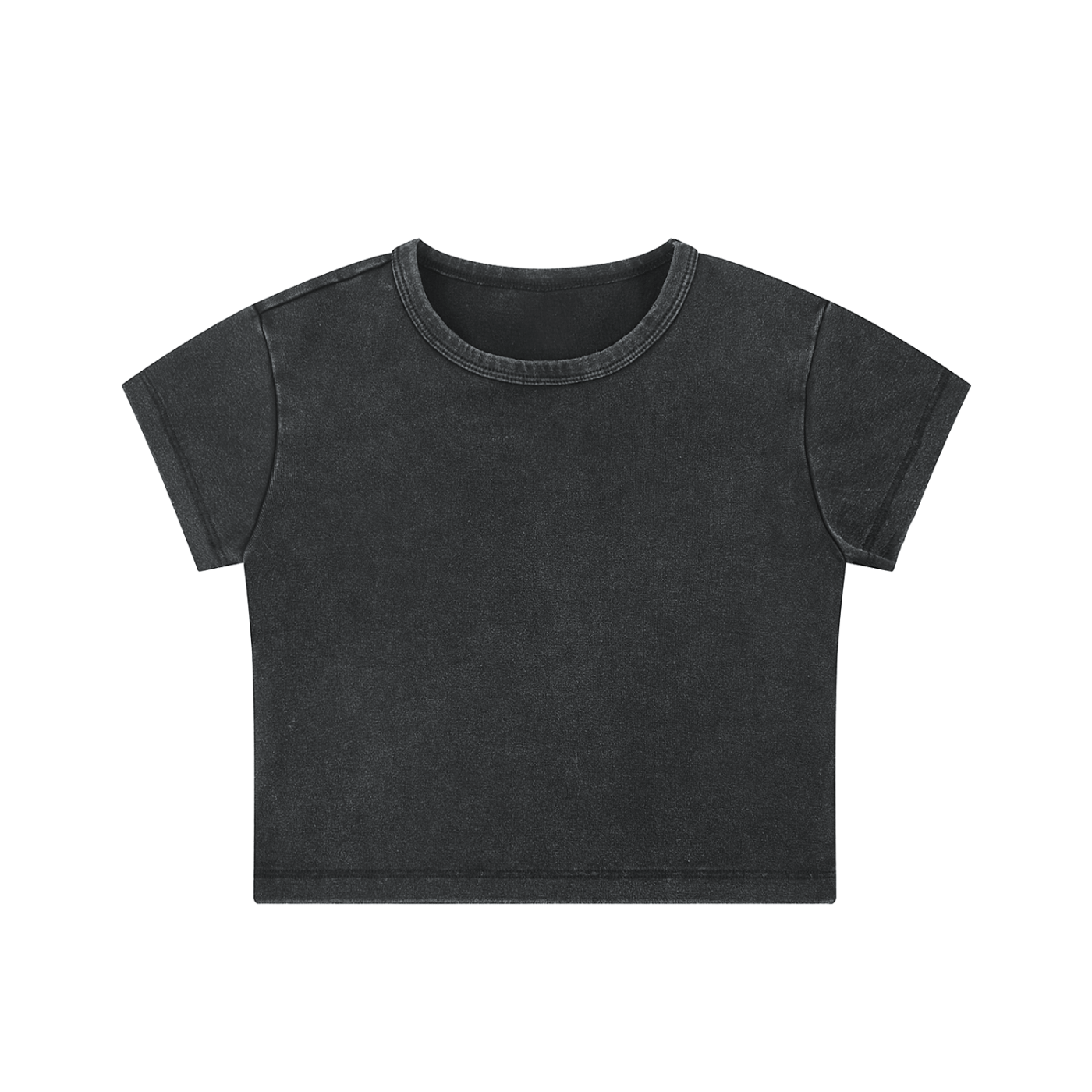 Women's Snow-Washed Crop Tee — 235 GSM