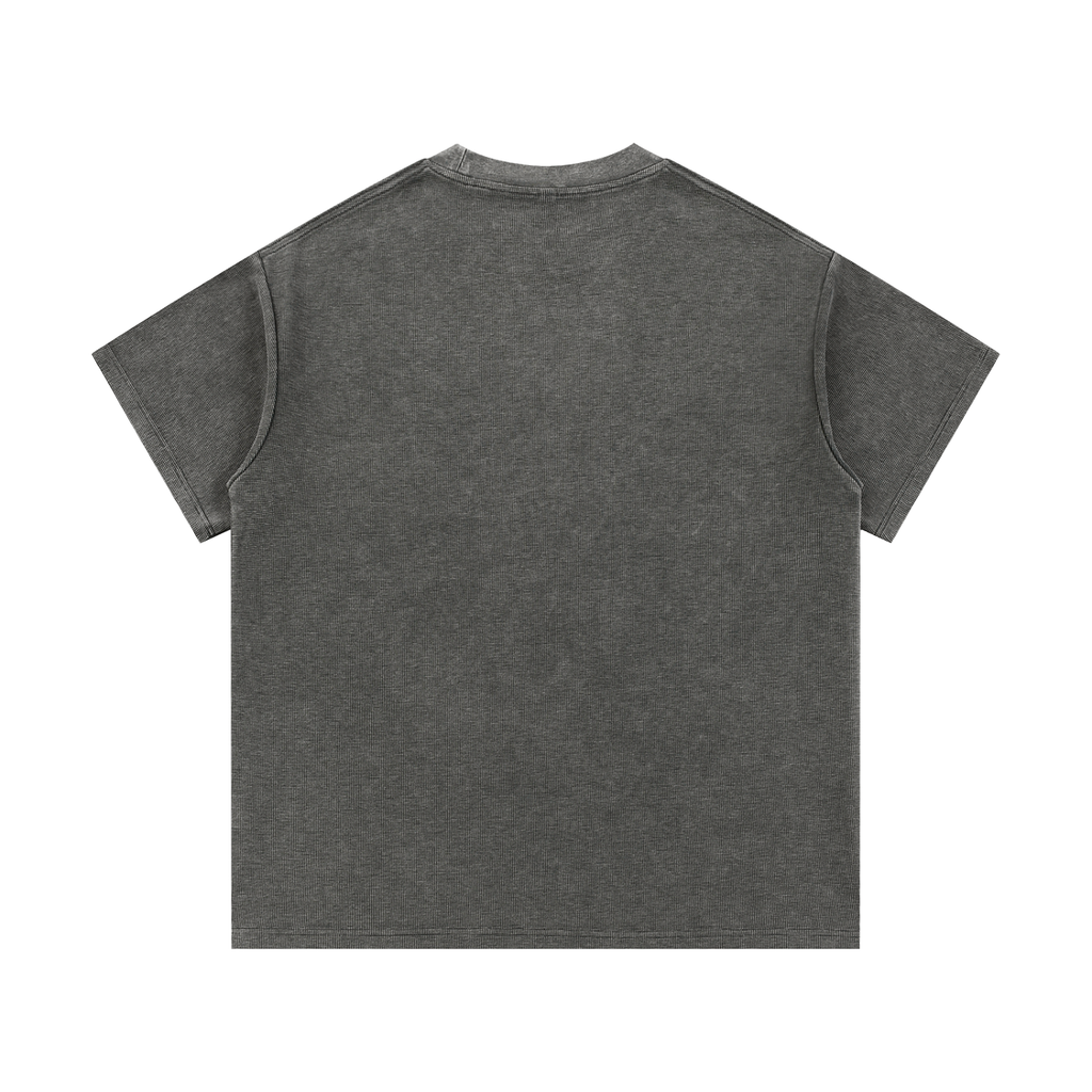 Mineral-Wash Waffle Tee — 340 GSM