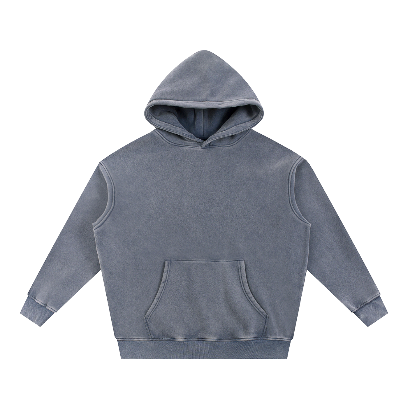 Snow-Wash Oversized Fleece Hoodie — 355 GSM