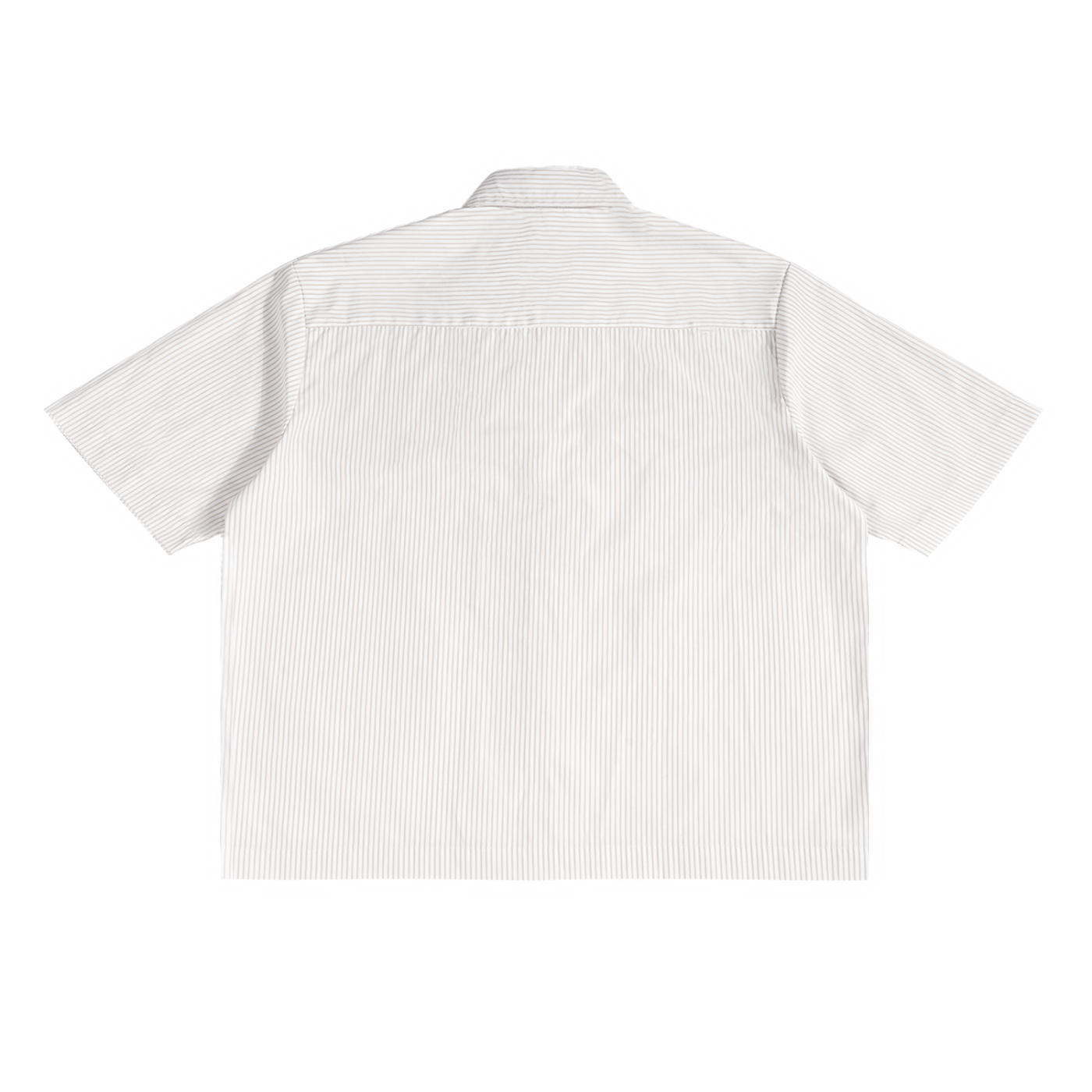 Vertical-Stripe Boxy Shirt — 100 GSM