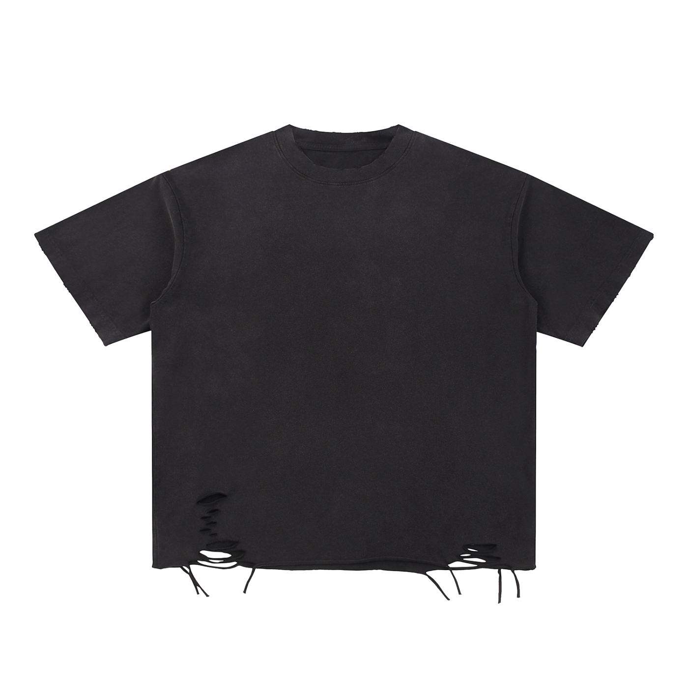 Snow-Washed Raw-Hem Tee — 270 GSM