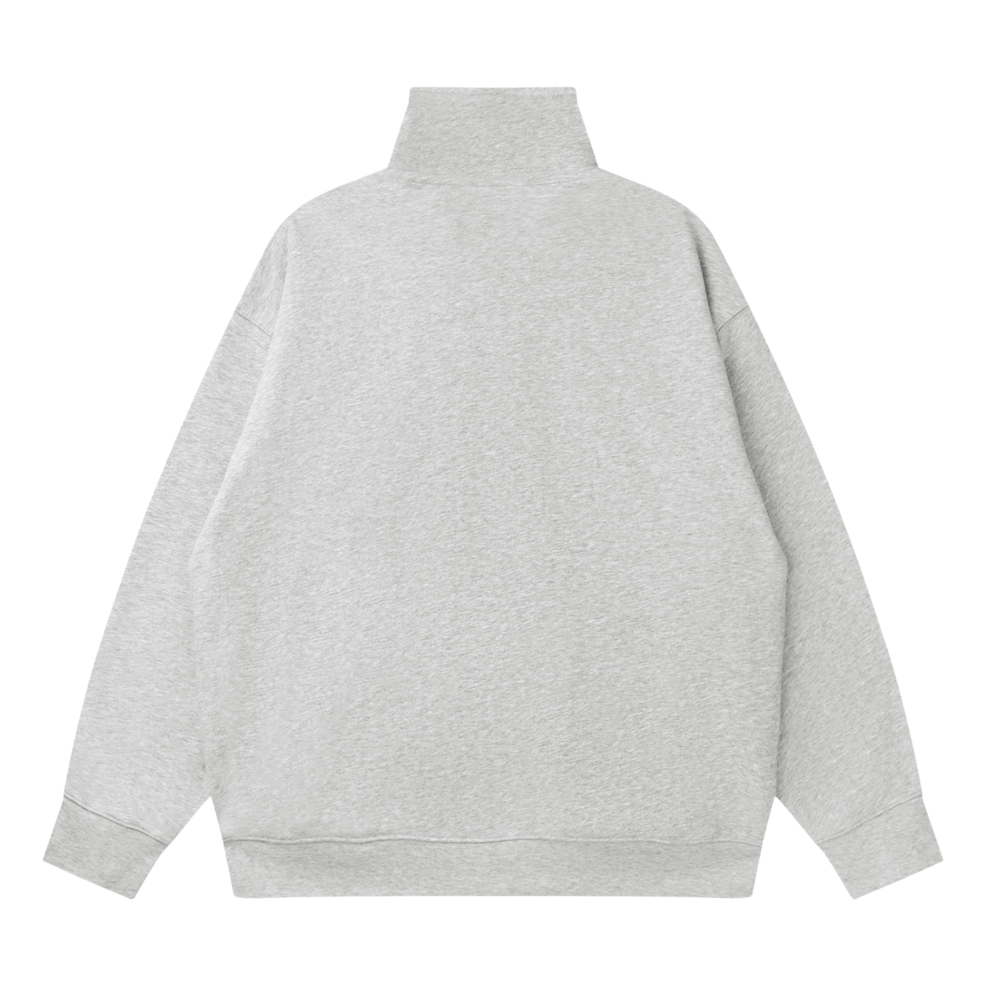 Quarter-Zip Drop-Shoulder Crewneck — 320 GSM