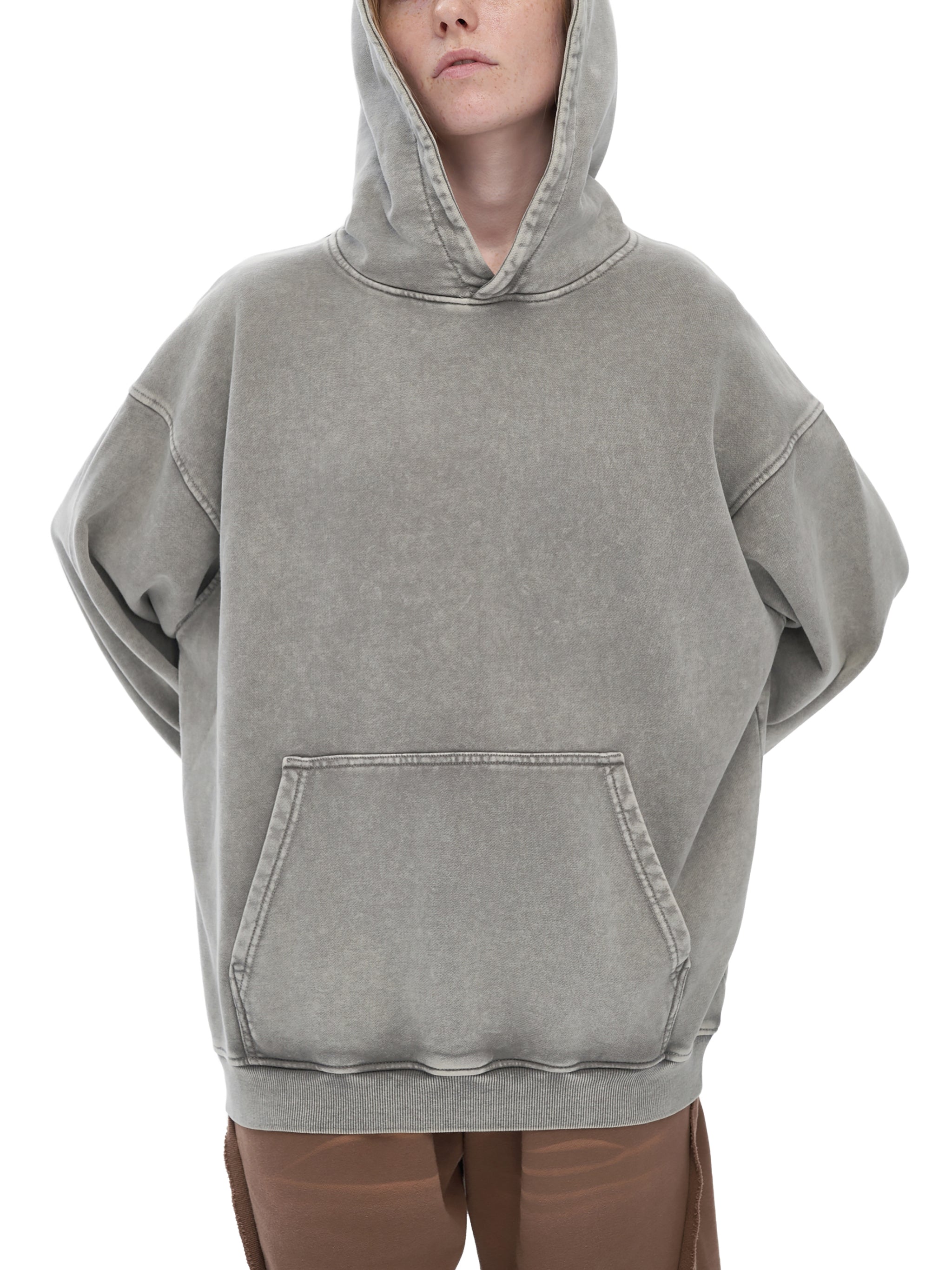 Snow-Washed Heavyweight Hoodie — 420 GSM Cotton
