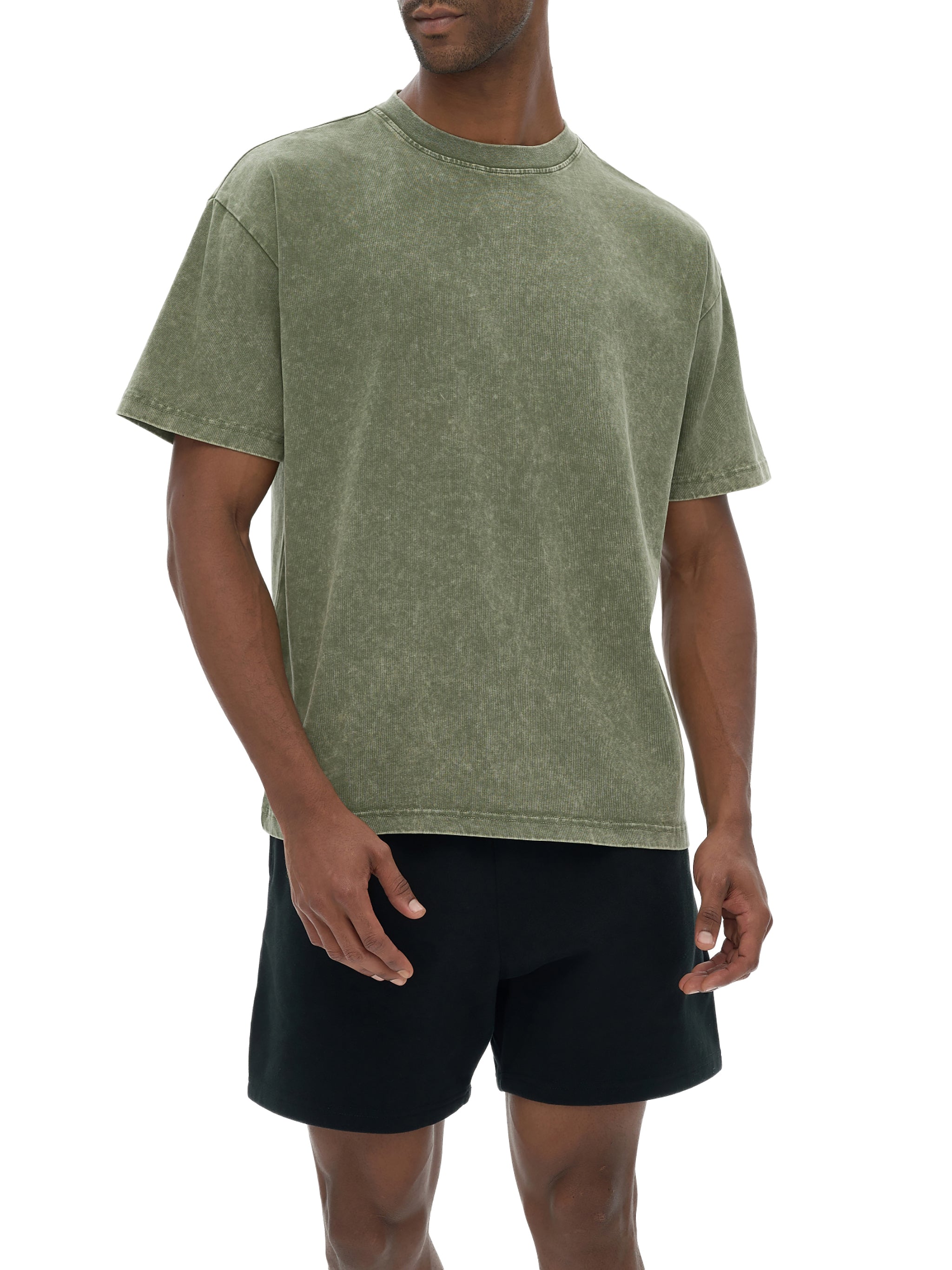 Snow-Washed Heavyweight Tee — Oversized 300 GSM Cotton by THR3ADS