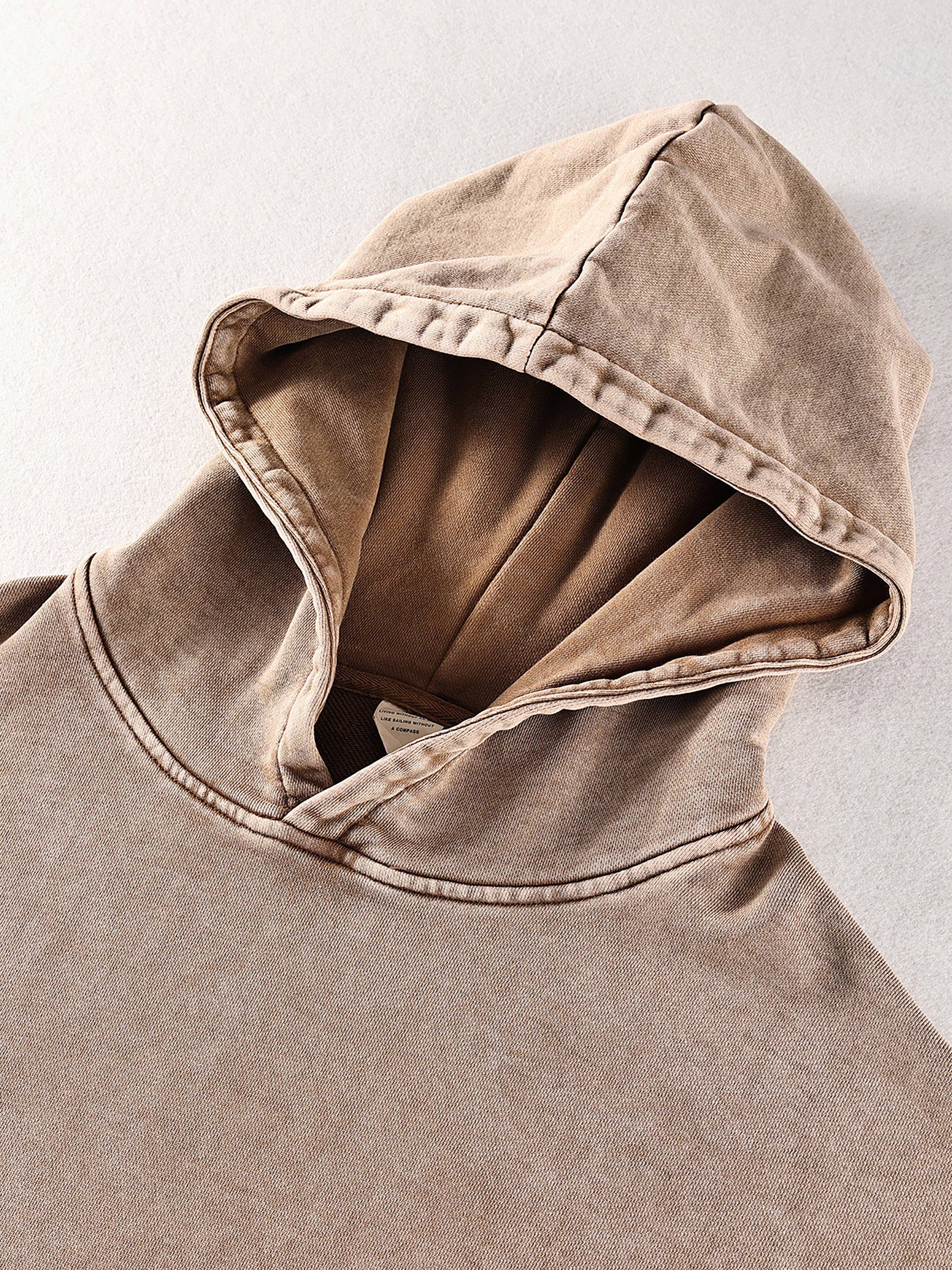 Snow-Washed Heavyweight Hoodie — 420 GSM Cotton