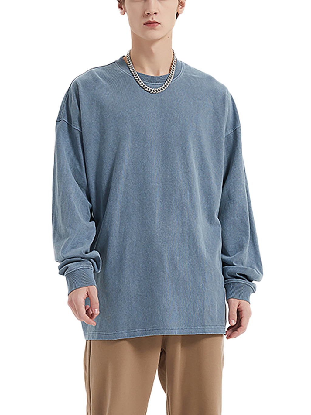 Vintage-Wash Long Sleeve — 280 GSM Washed Cotton by THR3ADS