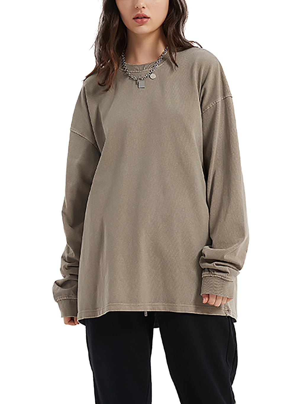 Vintage-Wash Long Sleeve — 280 GSM Washed Cotton
