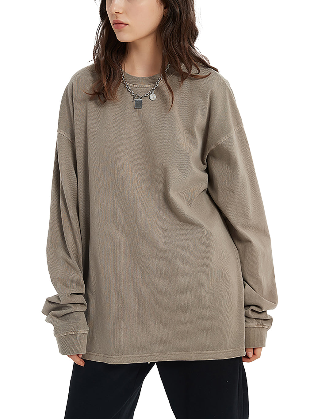 Vintage-Wash Long Sleeve — 280 GSM Washed Cotton