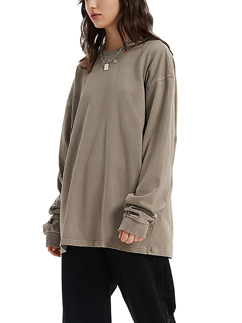 Vintage-Wash Long Sleeve — 280 GSM Washed Cotton