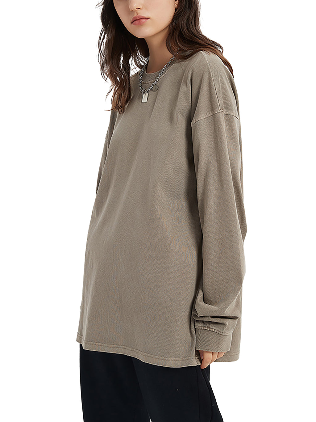 Vintage-Wash Long Sleeve — 280 GSM Washed Cotton