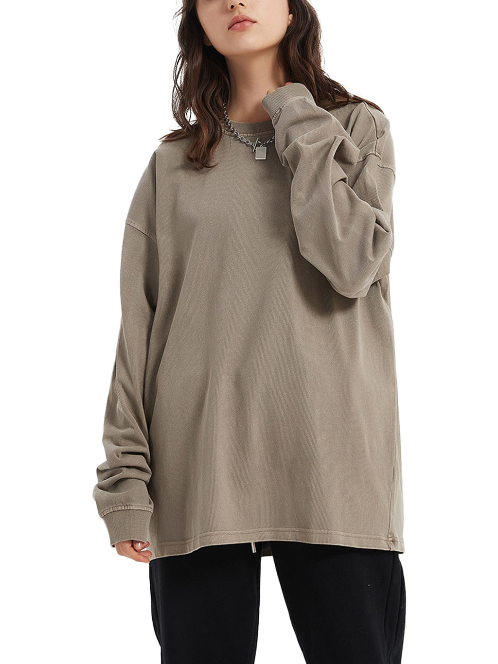 Vintage-Wash Long Sleeve — 280 GSM Washed Cotton
