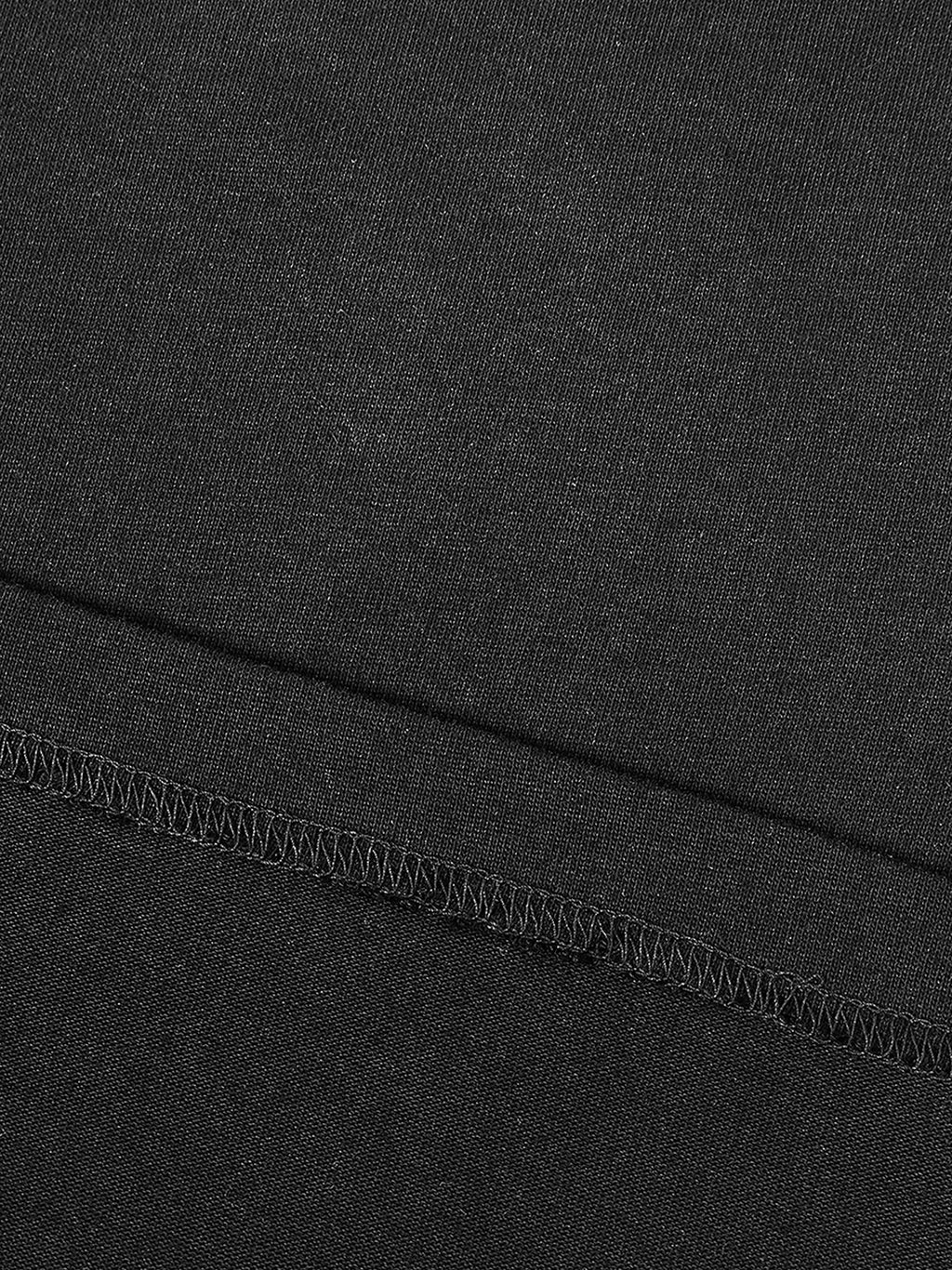 Contrast-Piped Panel Tee — 240 GSM