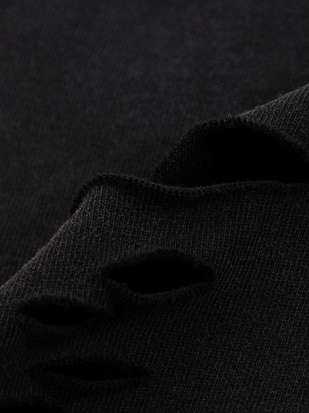 Snow-Washed Raw-Hem Tee — Distressed 270 GSM Finish