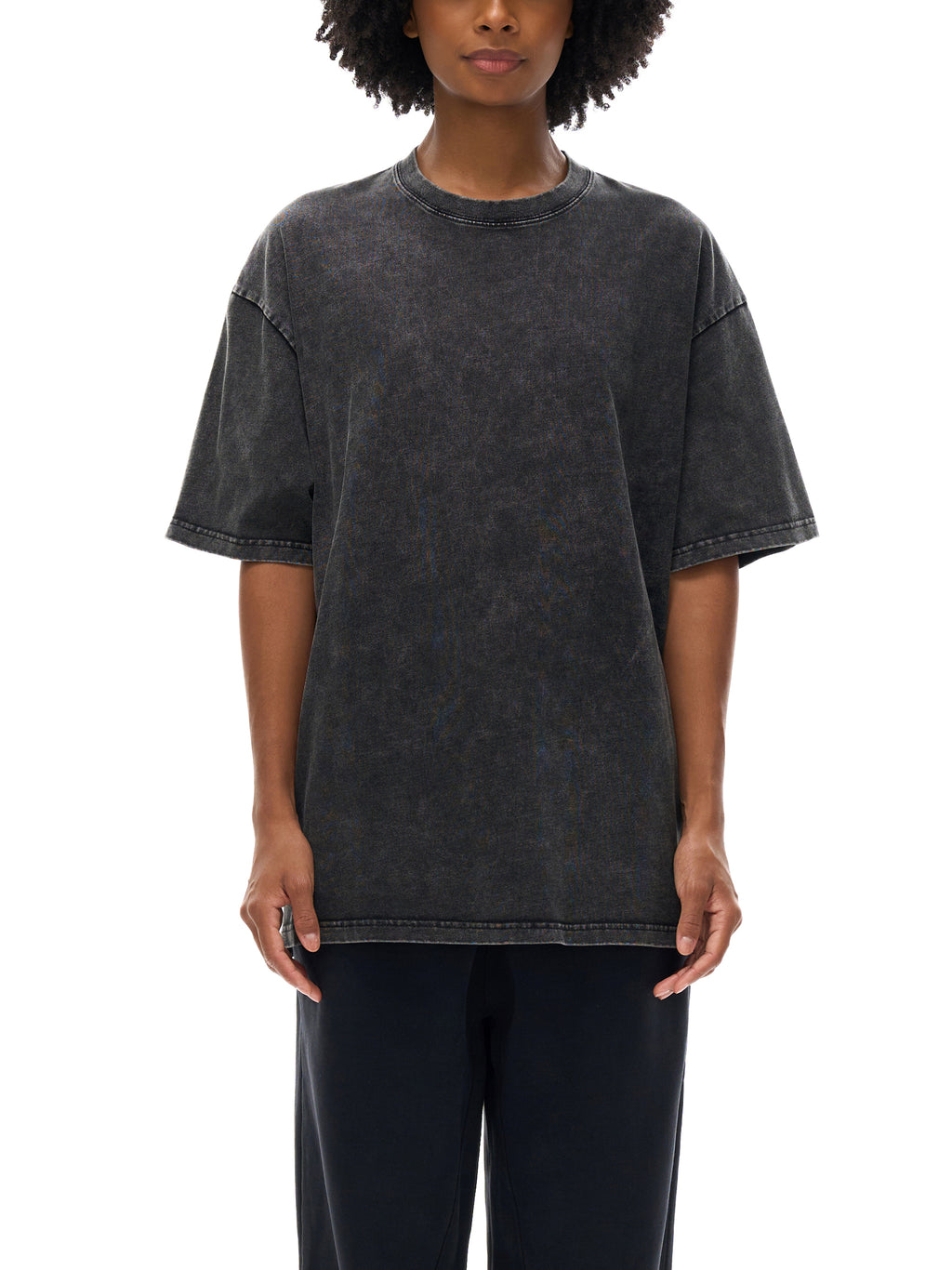 Snow-Washed Oversized Tee — Relaxed 250 GSM Cotton