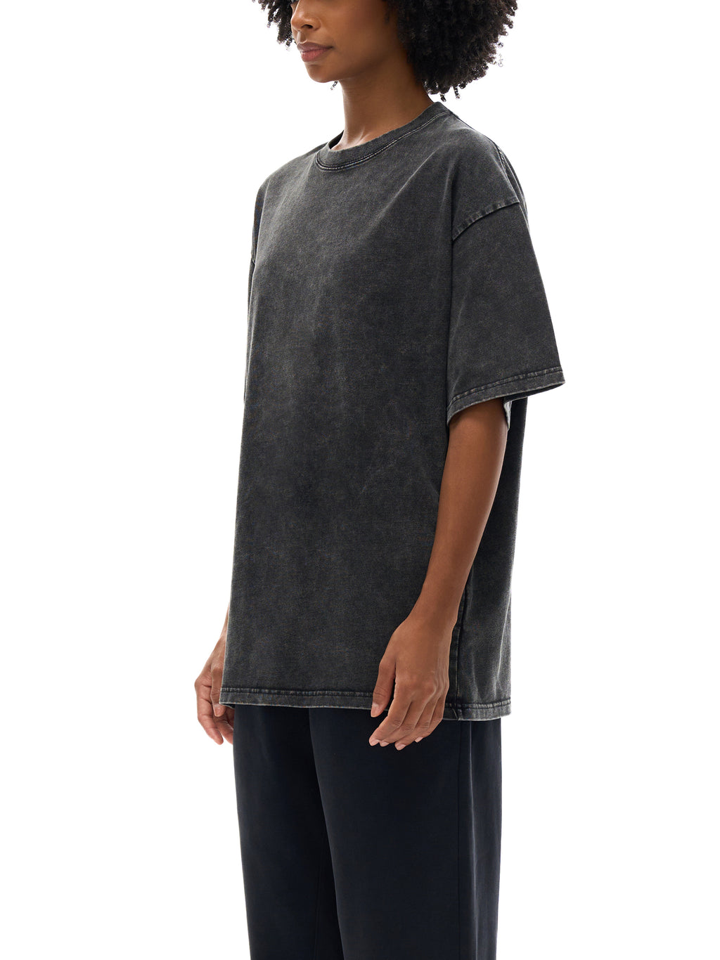 Snow-Washed Oversized Tee — Relaxed 250 GSM Cotton