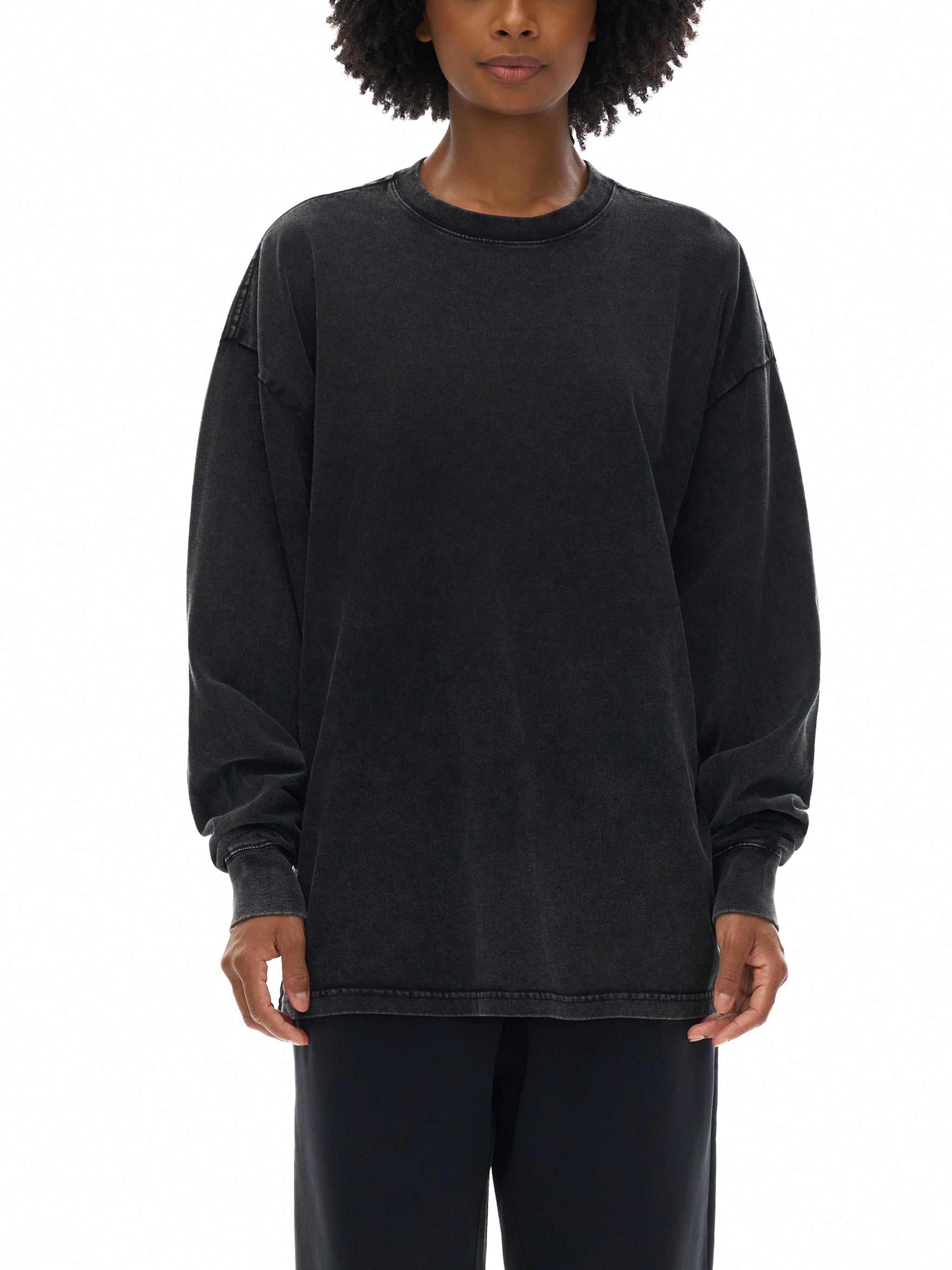 Acid-Wash Oversized Long Sleeve — 250 GSM