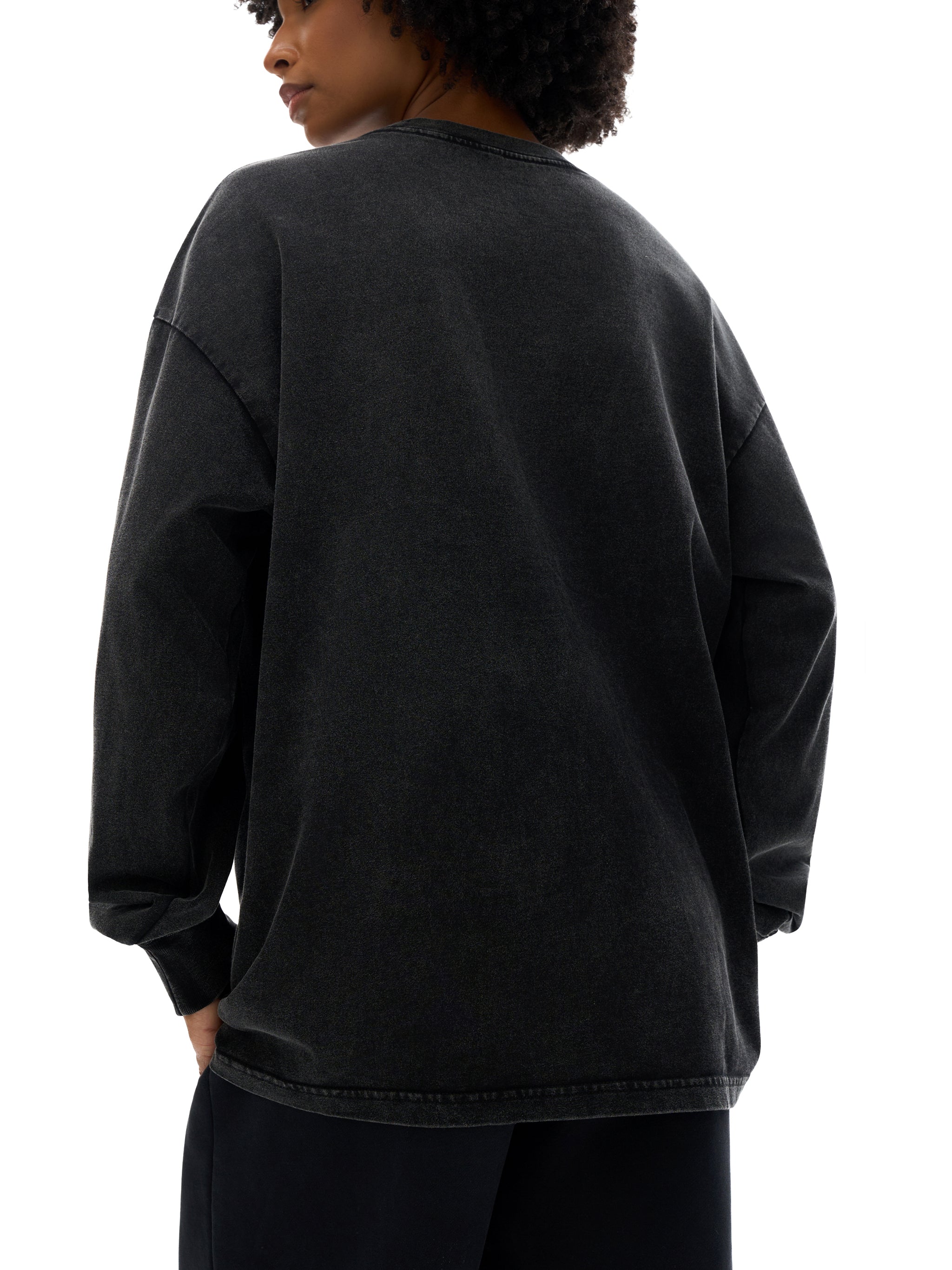 Acid-Wash Oversized Long Sleeve — 250 GSM