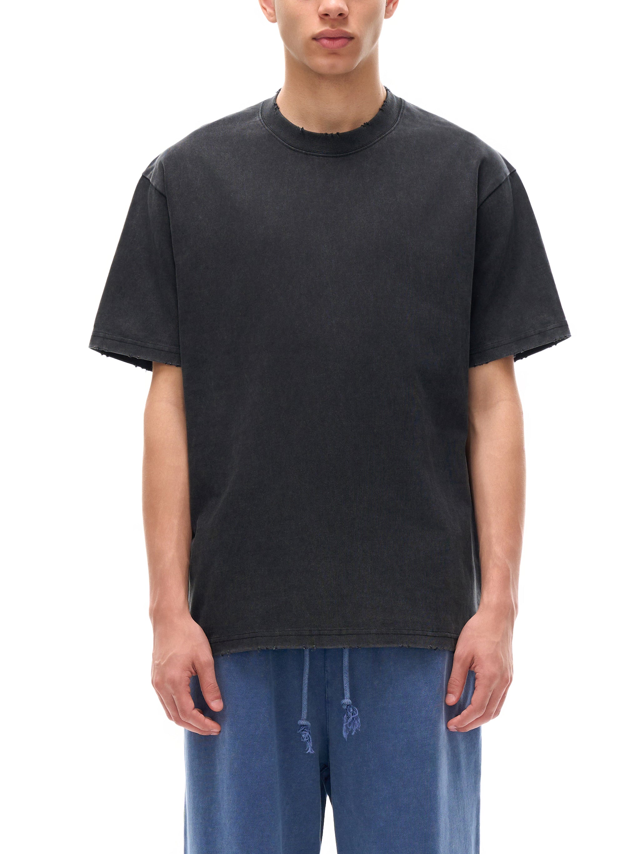 Vintage Frayed Heavyweight Tee — Dense 430 GSM Cotton by THR3ADS