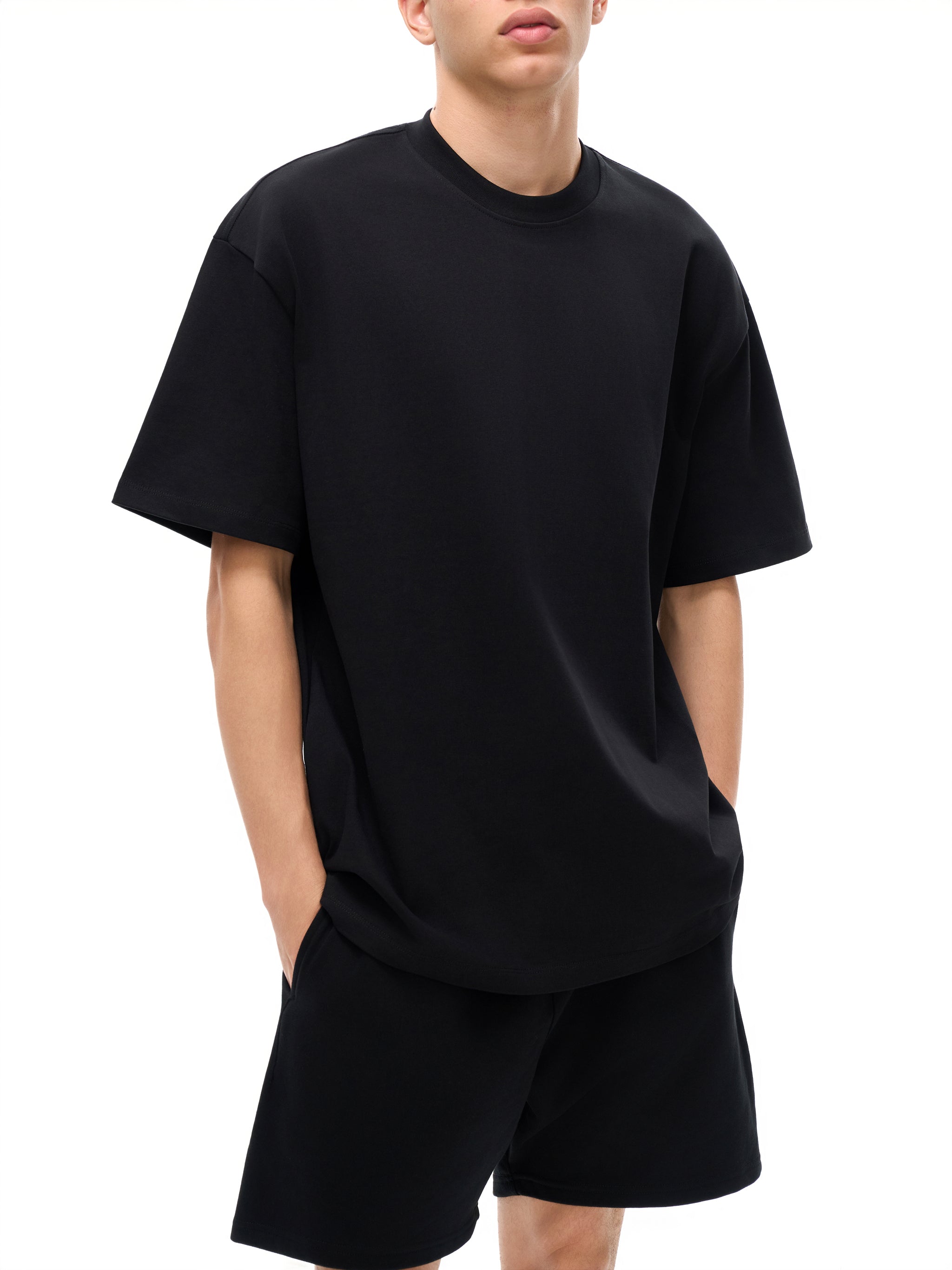 Earth-Tone Heavyweight Tee — Dense Cotton, Muted Palette
