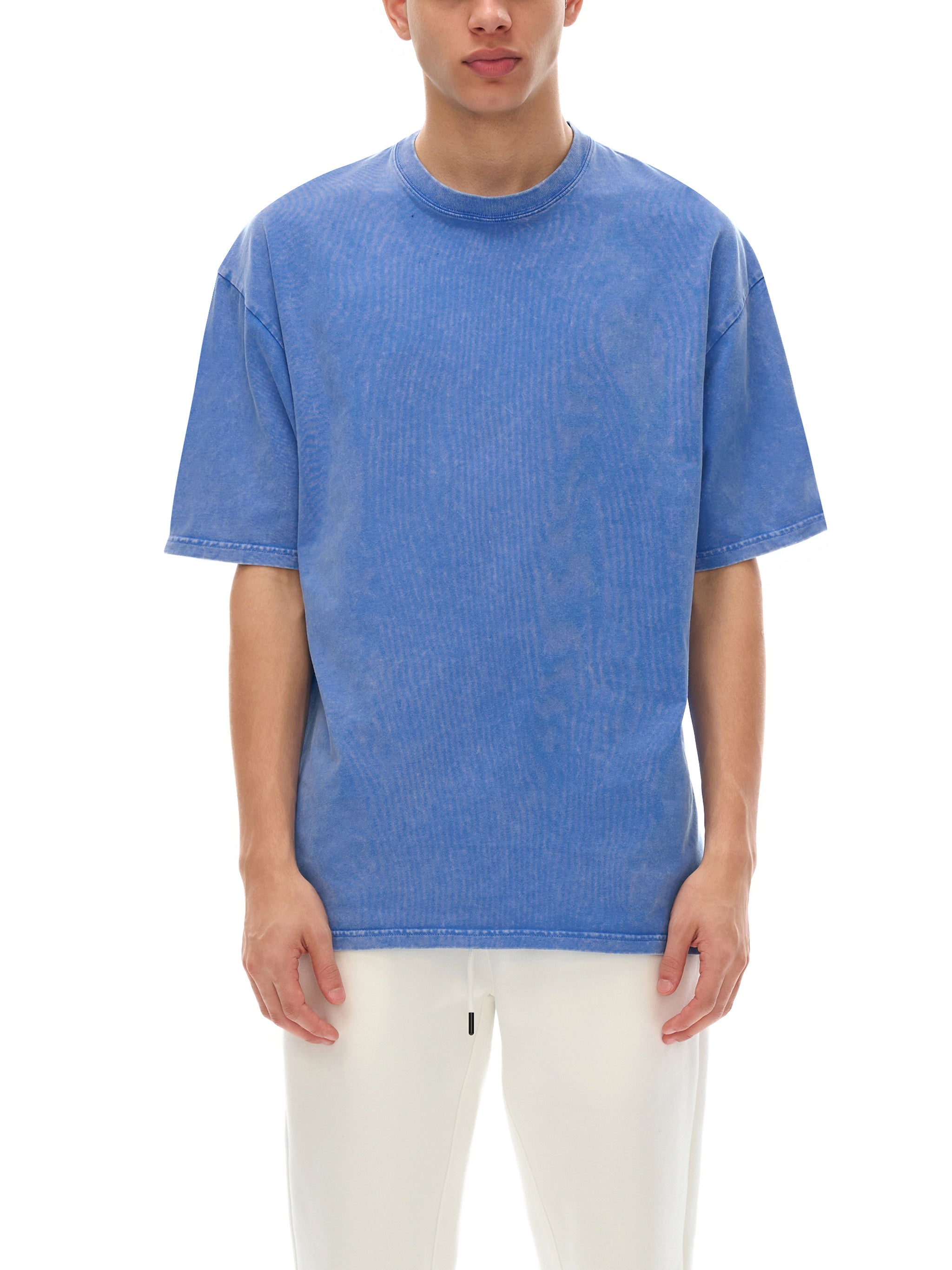 Snow-Washed Oversized Tee — Relaxed 250 GSM Cotton by THR3ADS